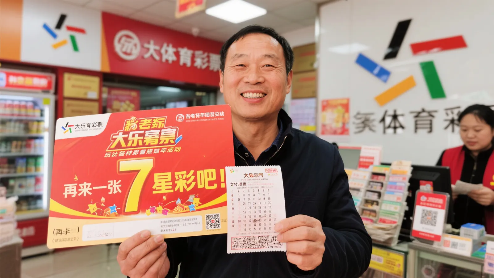 体彩忠实粉丝喜中7星彩111万 顺手购大乐透后出票