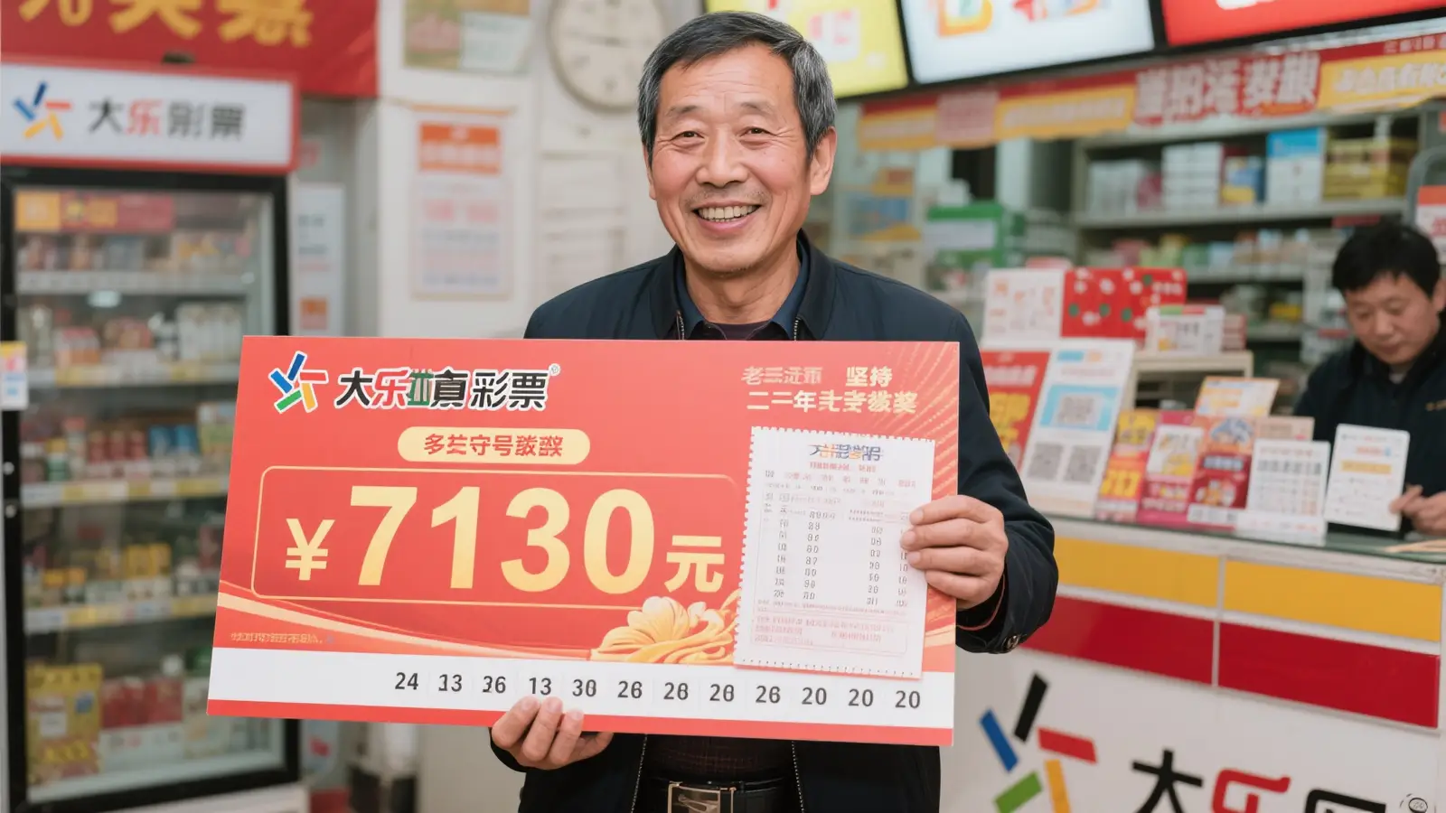 资深彩民喜中大乐透713万 一个月后委托儿子代领大奖